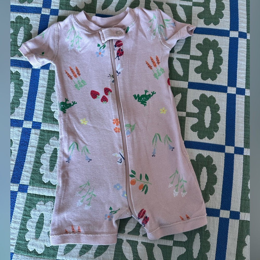 Hanna Short Zip Pajamas - Garden